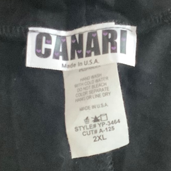 Fringe Black Elastic Waist Streetwear Punk Goth Pants Plus Size 2X - Picture 7 of 8